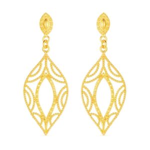 Brinco Dourado Folha de Gala